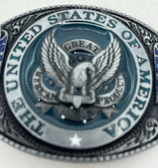 United States of America Bald Eagle Belt Buckle American Flag, USA Patriotic