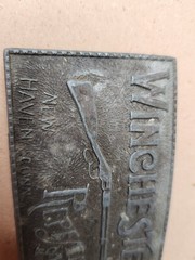 Vintage Winchester Repeating Arms New Haven Brass Belt Buckle Lewis of Chicago