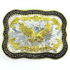 flying american eagle belt buckle pewter in silver black and gold 4×3 inches