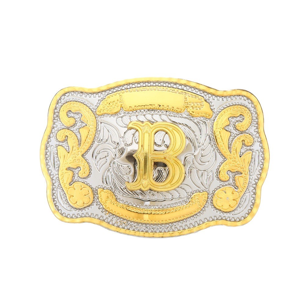 INITIAL BELT BUCKLE LETTER COWBOY WESTERN RODEO TEXAS STAR Hebillas Vaqueras