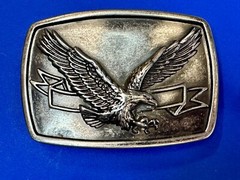 Patriotic American Eagle Flying Wings Wide Hunting Diving Metal Belt Buckle
