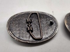 Vintage SMITH TOOL Solid Brass Belt Buckle Heavy Raised Drill Bit Lot Of 2