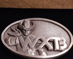 (27)Vintage 1985 Idea Craft Limited Edition Silvertone Belt Buckle WXB 3&Prime;x2.2&Prime;