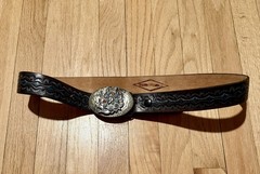 Western Leather 41” Belt w/ Tanside Buckle Egyptian Pharaoh Made In USA DD162