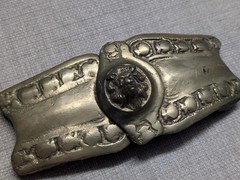 antique LION HEAD belt buckle MILITARY army BRASS vintage TURKISH ottoman BRONZE