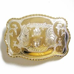 NEW INITIAL  » H  » RODEO BIG COWBOY WESTERN BELT BUCKLE