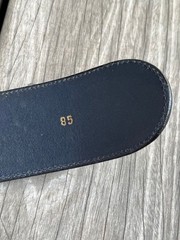 GUCCI Pre-Owned Leather Belt Men&rsquo;S Double Dark Navy 85 Made In