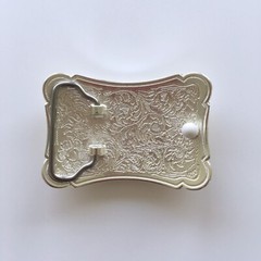 Double Plated Color Western Flower Cowboy Cowgirl Solid Brass Belt Buckle