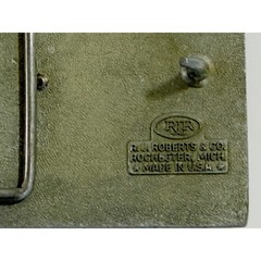 R.J. Roberts Belt Buckle Mens Silver Chevrolet Certified Technician Vintage