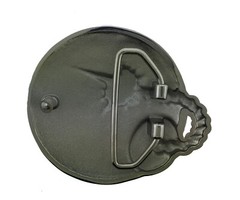 Grenade Belt Buckle US Military Memorial Veteran Day Gift Silver Chrome Metal