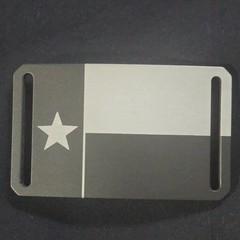 Grip6 Belt Buckle Texas Flag Design Minimalist Lightweight Interchangeable USA