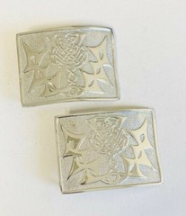 Thistle Celtic Twist Belt Buckle – Chrome Finish 100% Steel Belt Buckle