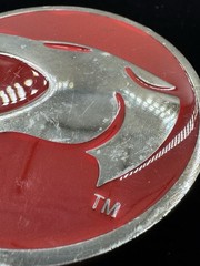 Thundercats Red Silver Enamel Belt Buckle Brass Metal 3.25&Prime; Warner Bros 2005