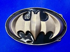 Batman DC Comics Superhero S07 Black & Silver Color Used Oval Belt Buckle