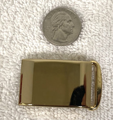 Vintage Hickok USA Small Gold Tone Basic Uniform Military Style Belt Buckle