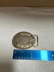 VINTAGE Goatropers Need Love Too Brass Belt Buckle