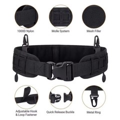 Tactical Equipment Nylon Molle Waist Belt Combat Battle Load Patrol Belt Padded