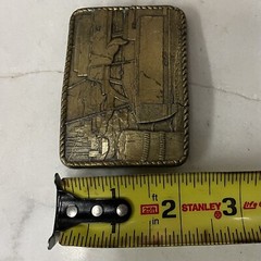 Vintage 70&rsquo;s ~ BOATING / MARINA ~ Antique Brass USA Handcrafted Belt Buckle ~