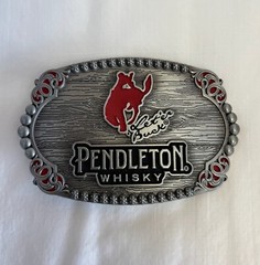 2023 Pendleton Whisky Let&rsquo;er Buck Belt Buckle Montana Silversmiths