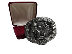 Vtg 1986 Nasco Eli Whitney Cast Iron Growing Of America Belt Buckle Numbered