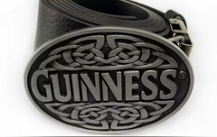 Guinness Celtic Knot Antiqued Silver Metal Belt Buckle