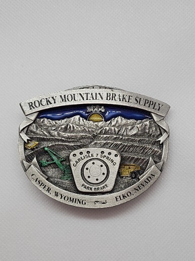 Belt Buckle Rocky Mountain Brake Supply 2004 Casper Wyoming Elko Nevada