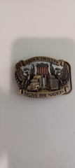 Truck Driver Belt Buckle Big Rig Semi Trucks American 1987 USA Flag Trucker Belt