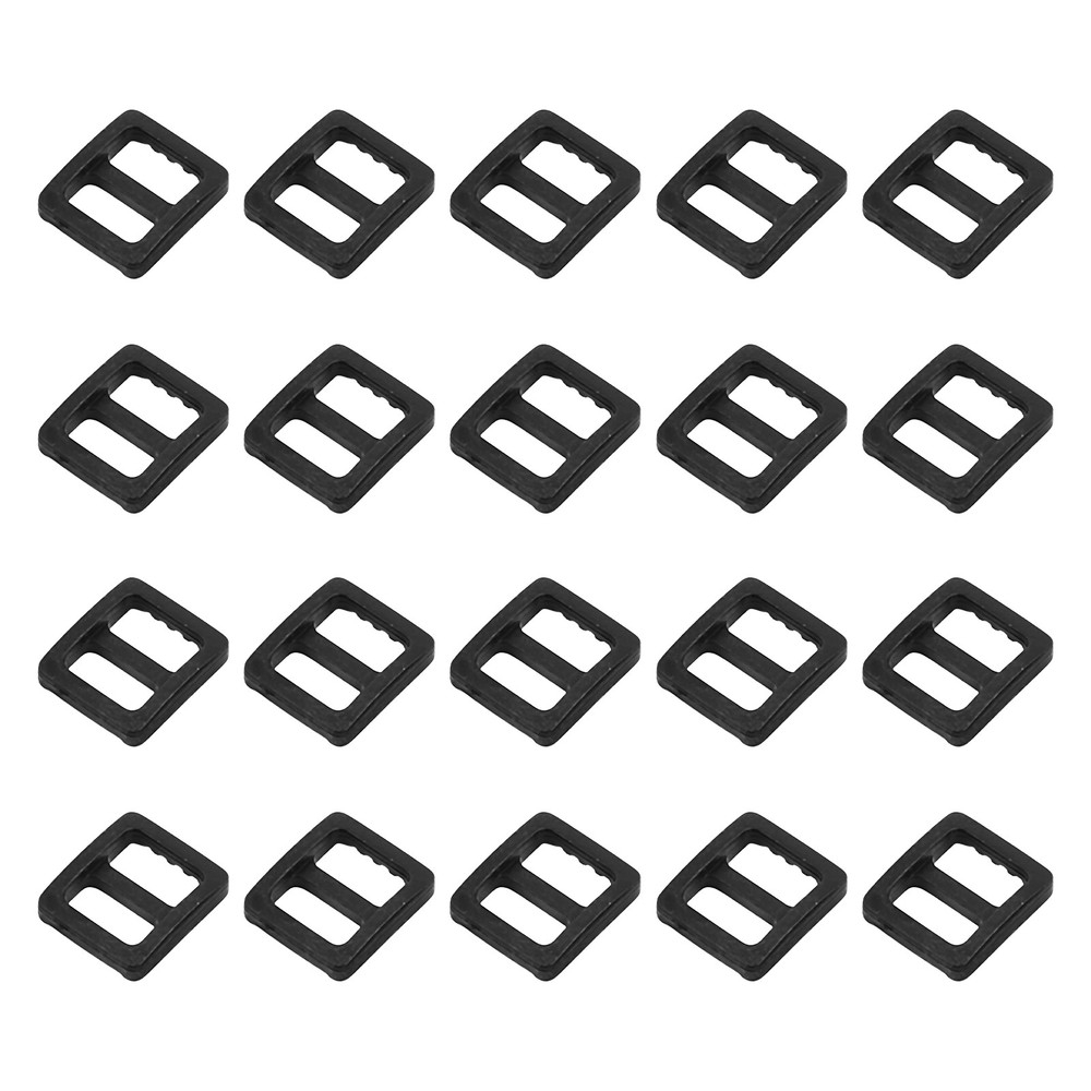 Bag Belt Glide Buckle (1cm/0.4&Prime;) 12Pcs, Plastic Adjustable Buckle Fasteners