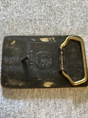 New Vintage BTS 1981 Solid Brass Cameron Aviation Safety Employee Belt Buckle