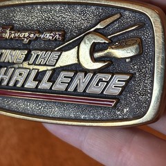 Snap-on Tools Meeting The Challenge Solid Brass Belt Buckle SSX 1709 Vintage