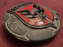 D.C. United Logo Belt Buckle Silver Pewter Soccer Ball Fanatics Tifo Culture