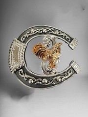 Rooster Western Cowboy Belt Buckle Hebilla Vaquera Rodeo Con Gallo