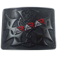 AAR Scottish Kilt Belt Buckle Thistle knot Celtic Design Jet Black Finish
