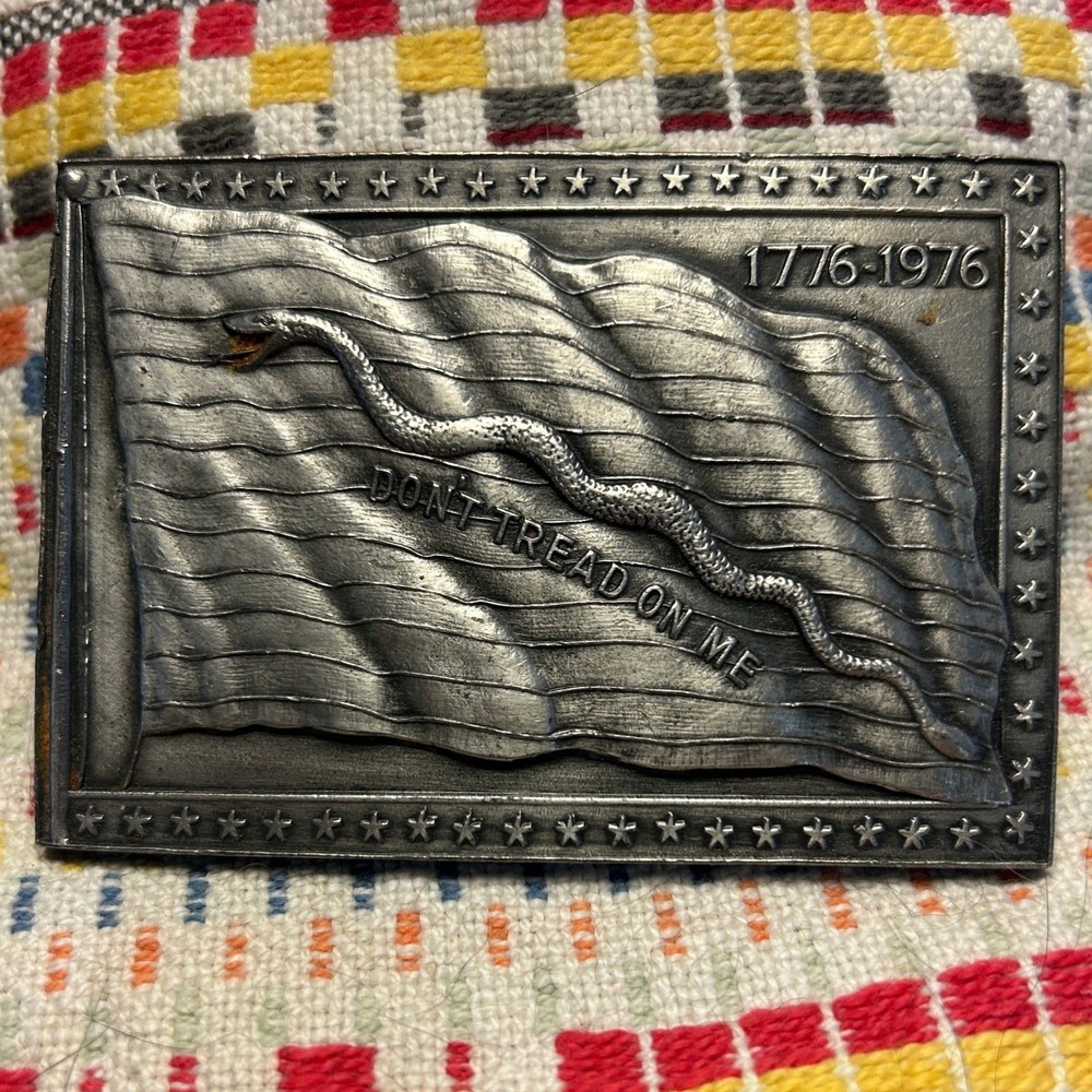 Bergamot Brass Works Belt Buckle Silver Dont Tread On Me