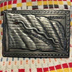 Bergamot Brass Works Belt Buckle Silver Dont Tread On Me