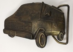 1979 Dodge Van Belt Buckle Indiana Metal Craft 093 Heavy Dimensional Vintage
