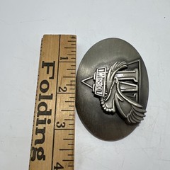 Vtg Winston Tobacco Advertising Flying Bald Eagle Belt Buckle Made In USA