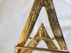 Arrow Fire Ball Cast Metal Punk Goth Rock Belt Buckle for 1.25&Prime; Belt VTG