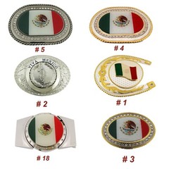 Mexico Flag Mexican Country Belt Buckle Western Cowboy Cowgirl Rodeo Mens Womens