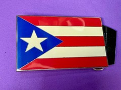 Puerto Rico Flag Commemorative Patriotic 2004 Belt Buckle by Silver Moon