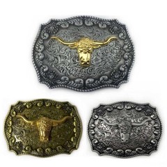 Longhorn bull Belt Buckle for Men- Western Rodeo Cowboy Large Belt Buckles US