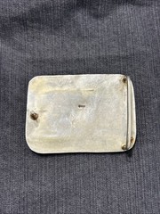 Gorgeous Belt Buckle Wood Abalone Shell Silver Tone Mexico