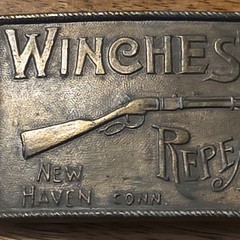 Winchester Antique Finish Bronze Metal Western Hunting Belt Buckle Fits 1.5 in