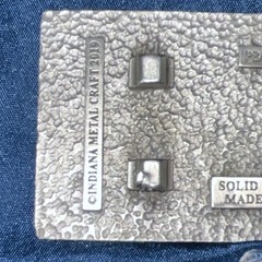 Indiana Metal Craft Solid Pewter American Flag Belt Buckle PBA201 Made in USA