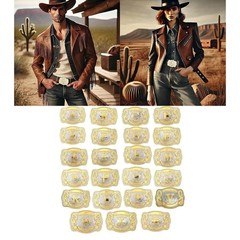 INITIAL BELT BUCKLE LETTER COWBOY WESTERN RODEO TEXAS STAR Hebillas Vaqueras