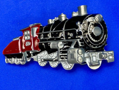 Steam Engine Train Locomotive Rail Road Collectors Vintage 1980 Belt Buckle