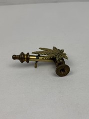 Vintage Marijuana Weed Bud Pot Leaf Brass Hippie Pipe Belt Buckle 1970s Ganja
