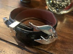 XXL Pat Areias Sterling Silver 14K James Reid Style Belt Buckle 29-31-1.5”🐊✅ Nu