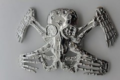 NEW Men Women Silver Metal Belt Buckle Skull Skeleton Large Size Trucker Biker