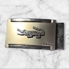 BELT BUCKLES LOT OF 3 VERSACE, FERRAGAMO, AND LACOSTE ITALY